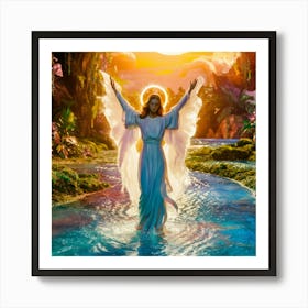 Angel In The Water Art Print