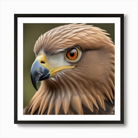 National Geographic Realistic Illustration Aigle D Or T Te En Gros Plan Portrait D Un Oiseau De Proie Gros Plan 2 Art Print