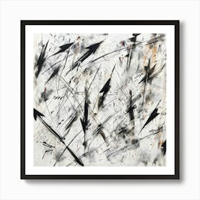 Abstract Design Featuring Hand Drawn Arrows And Markings Chaotic Arrangement Emphasis On Direction (5) Art Print