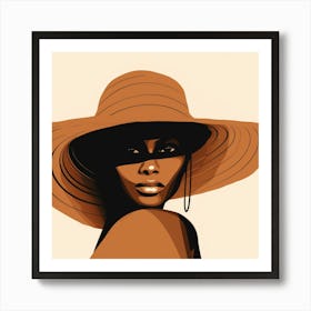 Woman In A Hat 35 Art Print