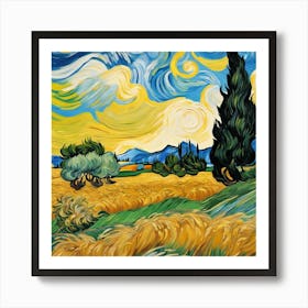 Landscape, Vincent Van Gogh Art Print 7 Art Print