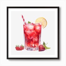 Strawberry Lemonade 1 Art Print