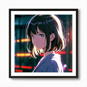 Anime Girl Art Print