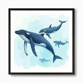 Whales 1 Art Print