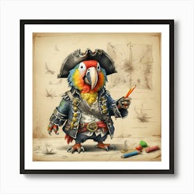 Pirate Parrot 5 Art Print