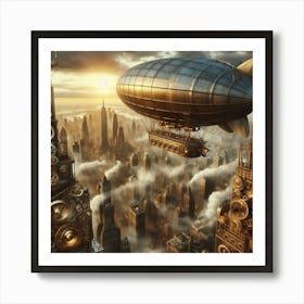 Steampunk City 2 Art Print