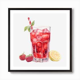 Strawberry Lemonade 2 Art Print