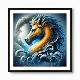 Chinese Horse Art Print