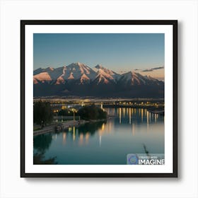 Sunrise Over The Mountains of Saltlake Art Print