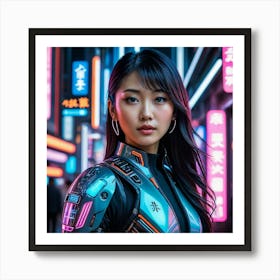 Futuristic Woman 28 Art Print