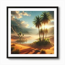 Oasis Sunrise Art Print