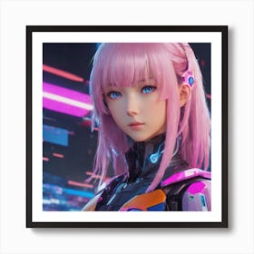 AI-Inspired Portraits of the Future Art Print