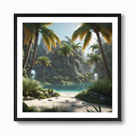 Tropical Landscape 1 Art Print