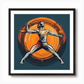 Firefly Dynamic Fitness Logo Showcasing Strength And Balance 87019 Art Print