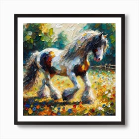 Horse nature Impressionism 2 Art Print