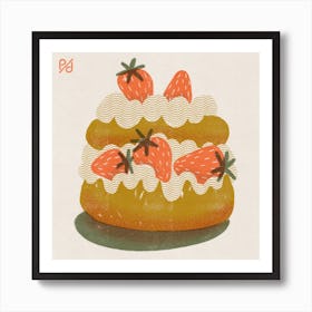 Strawberry Shortcake Square Art Print