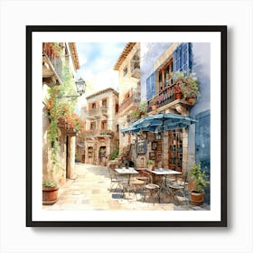 Spain Cafe Street Art Print