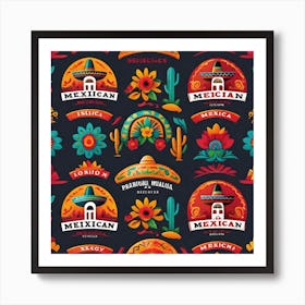 Mexican Pattern 28 Art Print