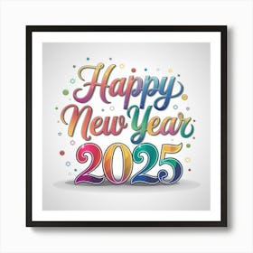 Happy New Year 2025 2 Art Print