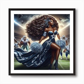 Cowboy Cheerleader3 Art Print