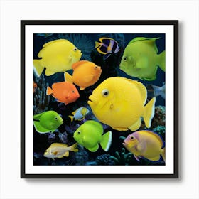 Colorful Fishes Art Print