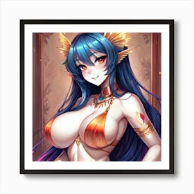 Sexy anime mermaid 03 Art Print