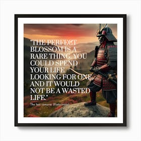 Samurai Quote / Art work / Sunset / movie quote Art Print