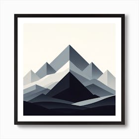 Abstract Mountain Landscape Art Print