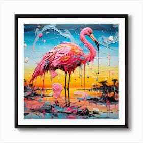 Pink Flamingo 1 Art Print