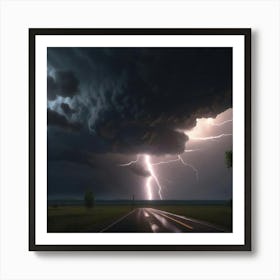 Towards the storm Art Print