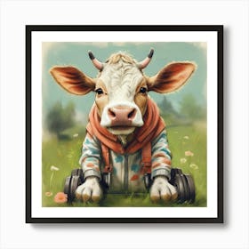 Cows In The Grass Art Print