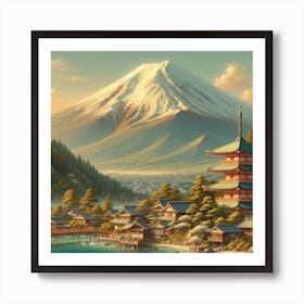 Japanese volcano Fuji 6 Art Print