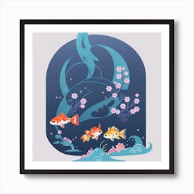 Koi Fish Art Print