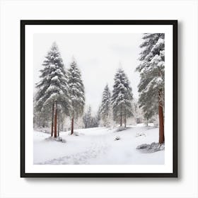 Snowy Forest Art Print