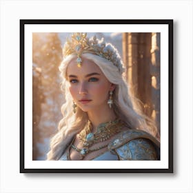 A Beautiful Snow Queen Art Print