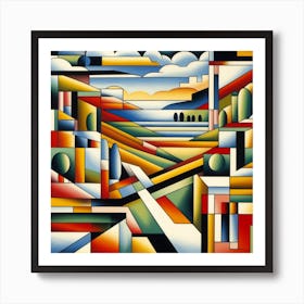 Landscape, style of Modernism 3 Art Print