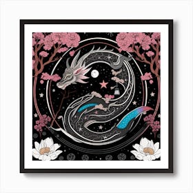 Chinese zodiac dragon Art Print