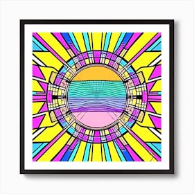 Rainbow Sun Art Print