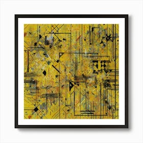 Abstract Piece Yellow Art Print