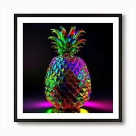 Rainbow Pineapple Art Print