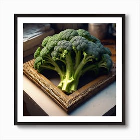 Broccoli In A Frame 3 Art Print