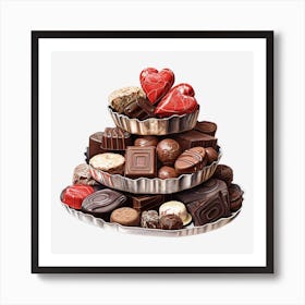 Chocolates On A Tray Art Print