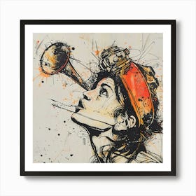 'The Trumpeter' Art Print