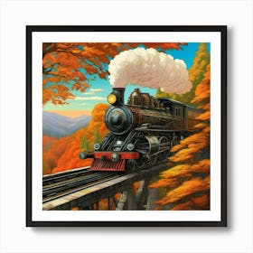 Train On The Tracks 1 Art Print