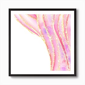 Sparkling Pink Agate Texture 09 1 Art Print