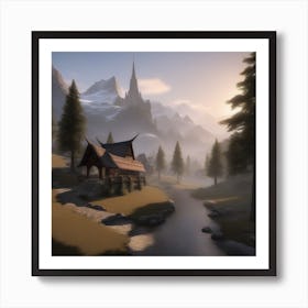 Dwarven Village Art Print