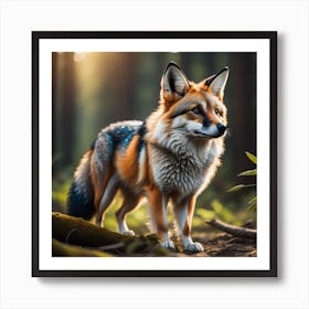 Fox In The Forest 6 Art Print