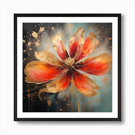 Golden Flower Art Print