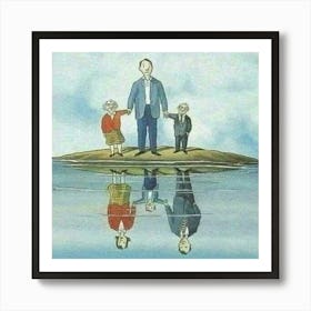 Family On An Island Art Print