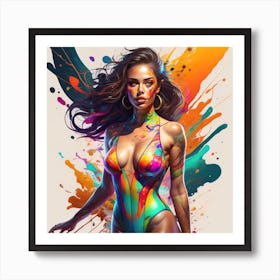 abstract girl 1 Art Print